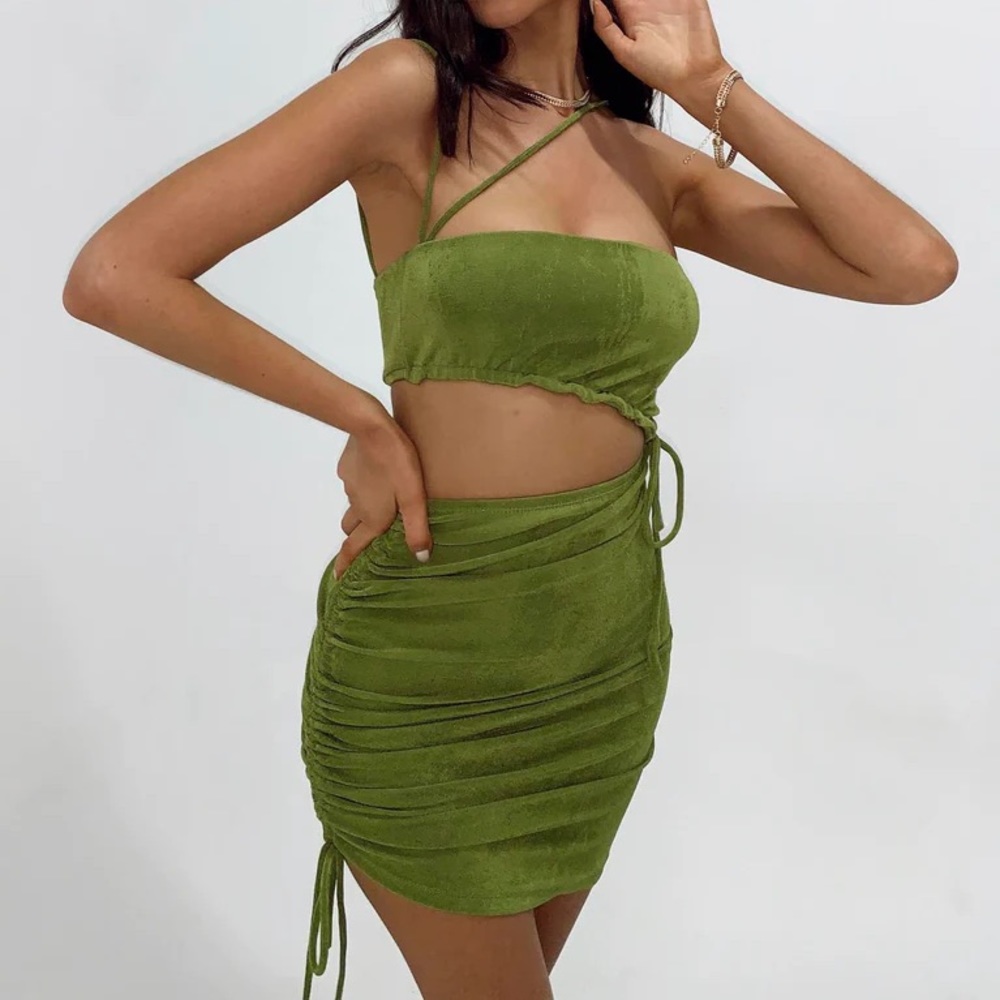 Princess Polly Imelda Mini Dress in Green